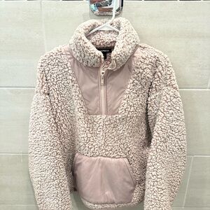 Express Blush Sherpa Half-Zip Pullover